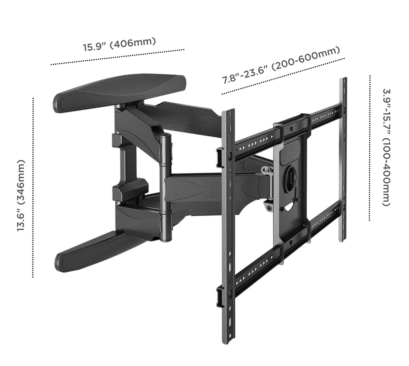 фото ONKRON наклонно-поворотный кронштейн для ТВ 40"-70", черный M6L