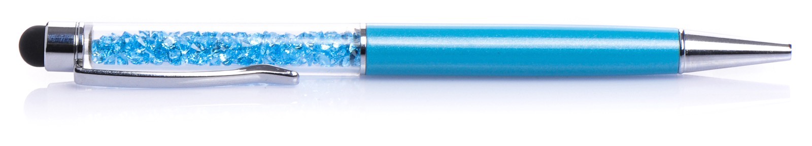 фото Стилус для мобильного телефона iNeez стилус-ручка blue емкостной с кристаллами, голубой
