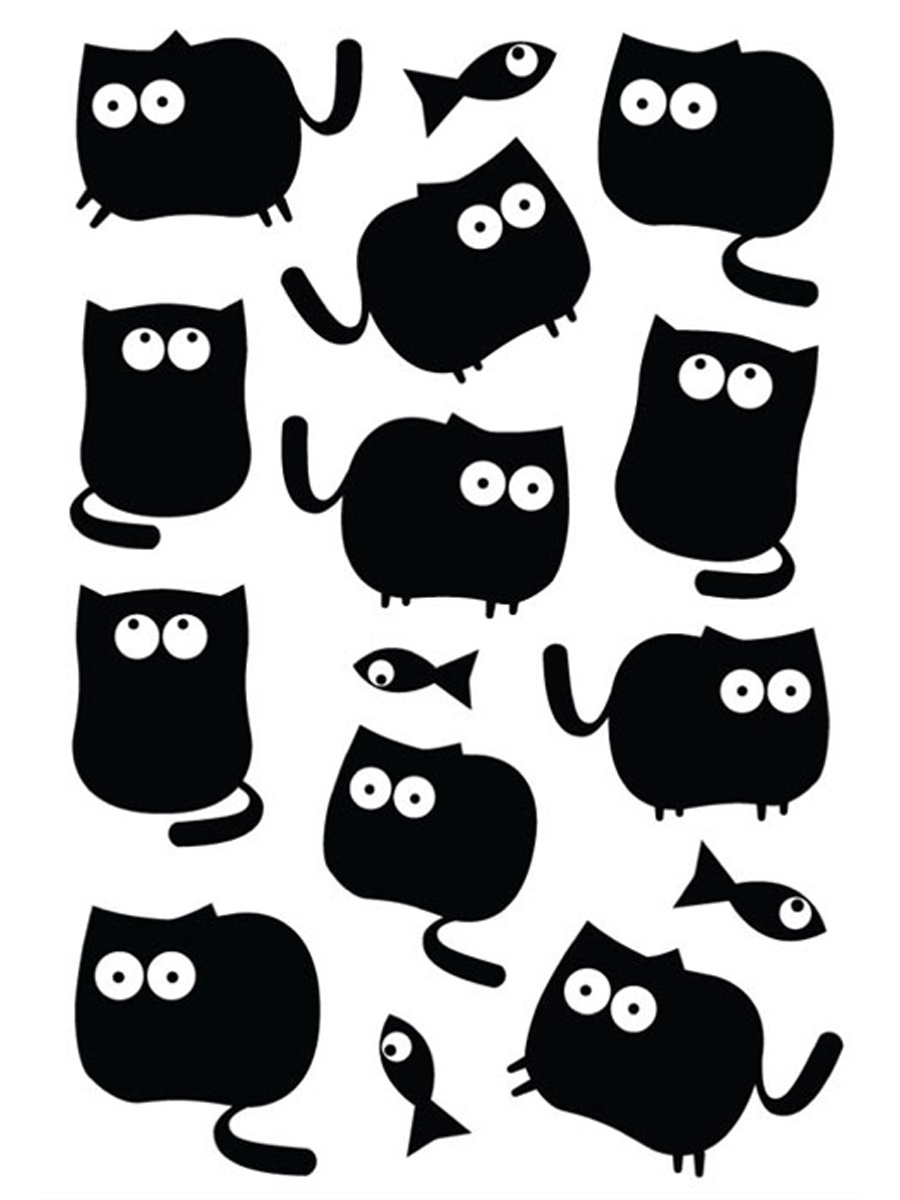 Стикеры черный кот. Маленькие Стикеры. Наклейки коты. Наклейка - кот. Наклейки чёрно белые котик.