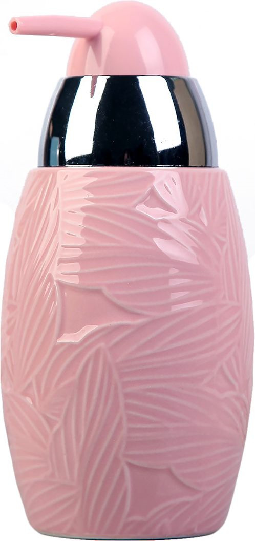 Дозатор для жидкого мыла "Листья", 3823820, розовый