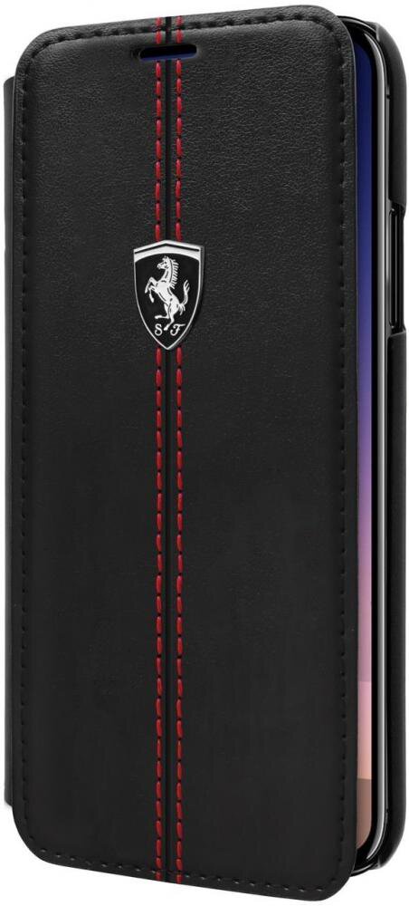 фото Чехол-книжка Ferrari Heritage Leather для iPhone Xs/X, чёрный