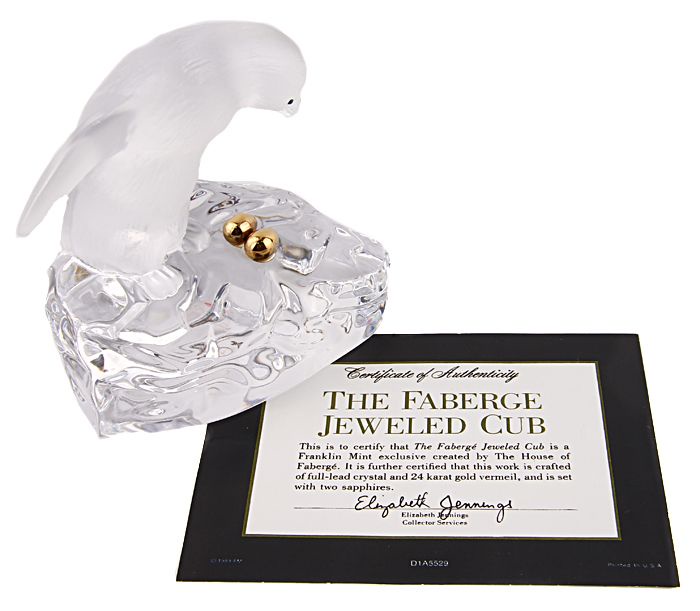 фото Статуэтка Faberge "Пингвин", прозрачный, золотой, черный