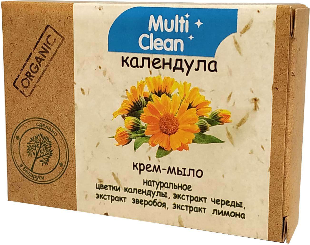 фото Крем-мыло туалетное твердое MultiClean "Organic. Календула", 90 г