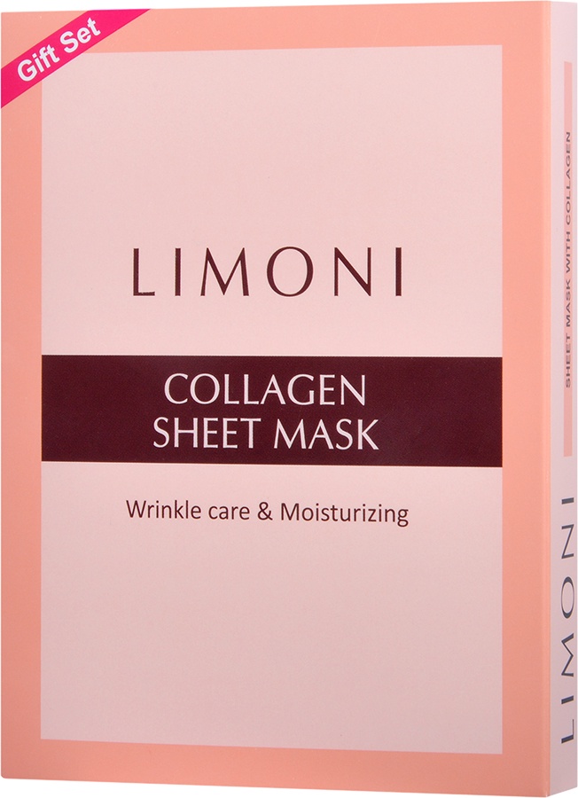 фото Маска косметическая Limoni Набор масок Sheet Mask With Collagen, 6 шт