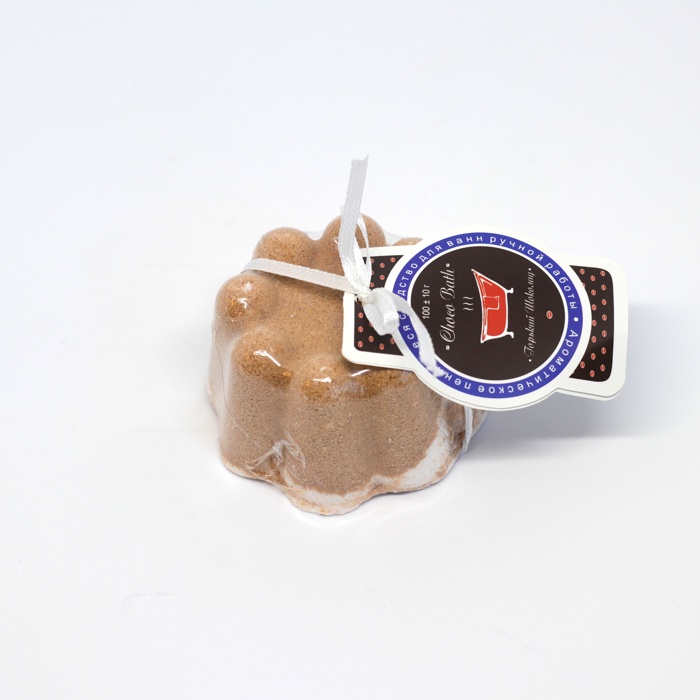 фото Соль для ванны Solline с пеной и маслом какао "Сhoco bath", фигурка - кекс 100 г, Горький
