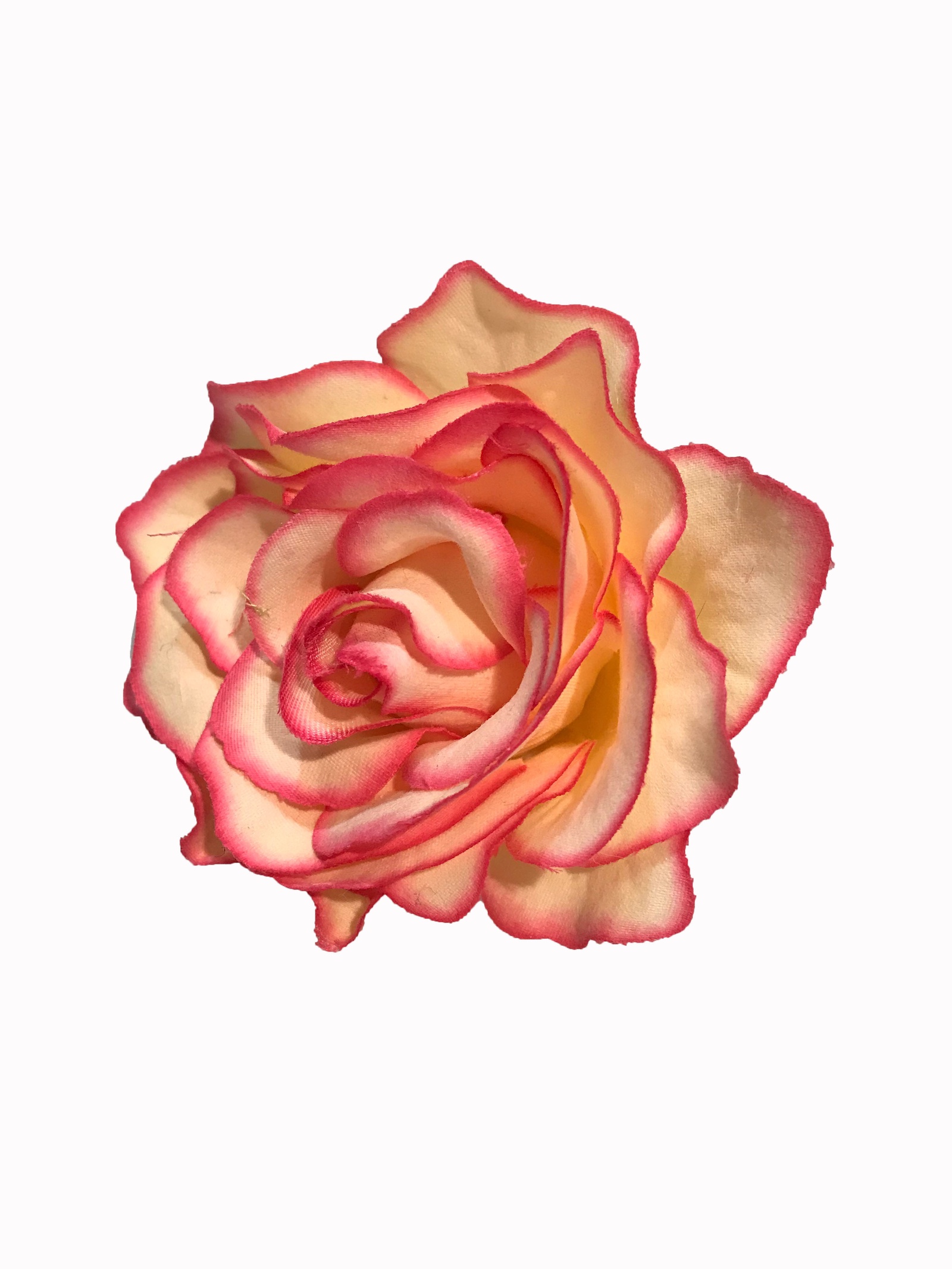 фото Резинка для волос Flowerstyle бант на резинке "Роза", кремовый, розовый