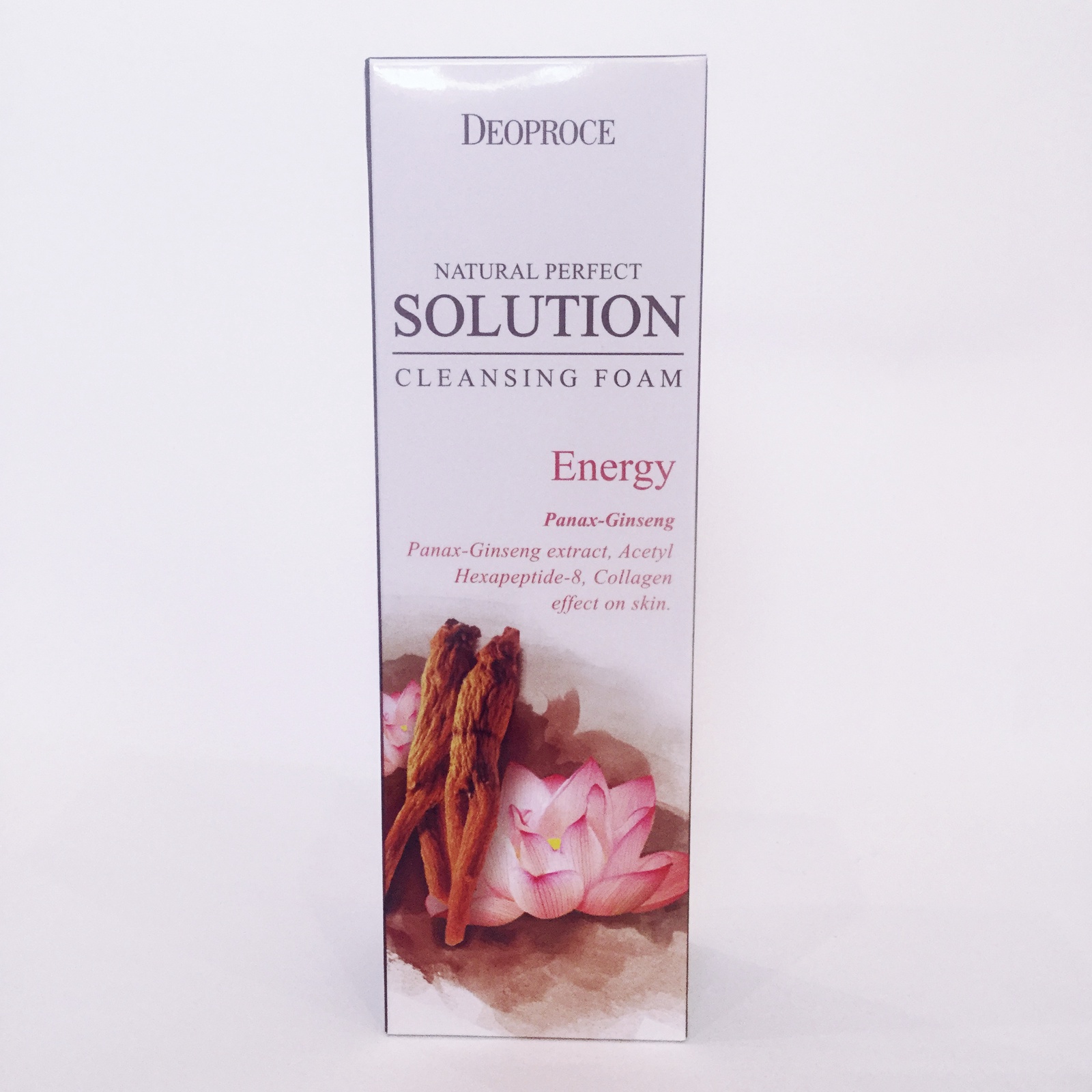 фото Пенка для умывания Deoproce красный женьшень Natural Perfect Solution Cleansing Foam Energy