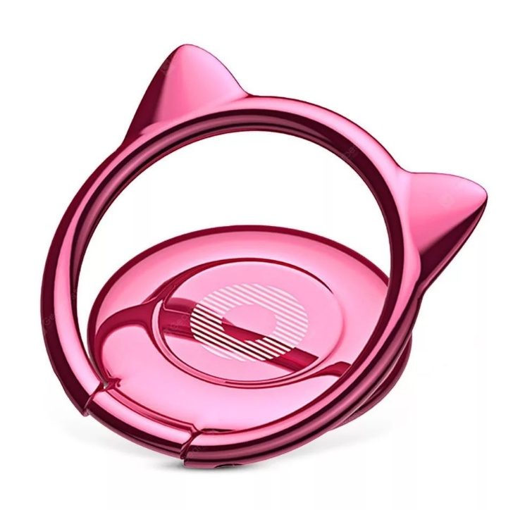 фото Кольцо-держатель для телефона Baseus Cat Ear Ring Bracket, SUMA-04, розовый