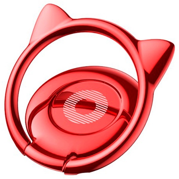 фото Кольцо-держатель для телефона Baseus Cat Ear Ring Bracket, SUMA-09, красный