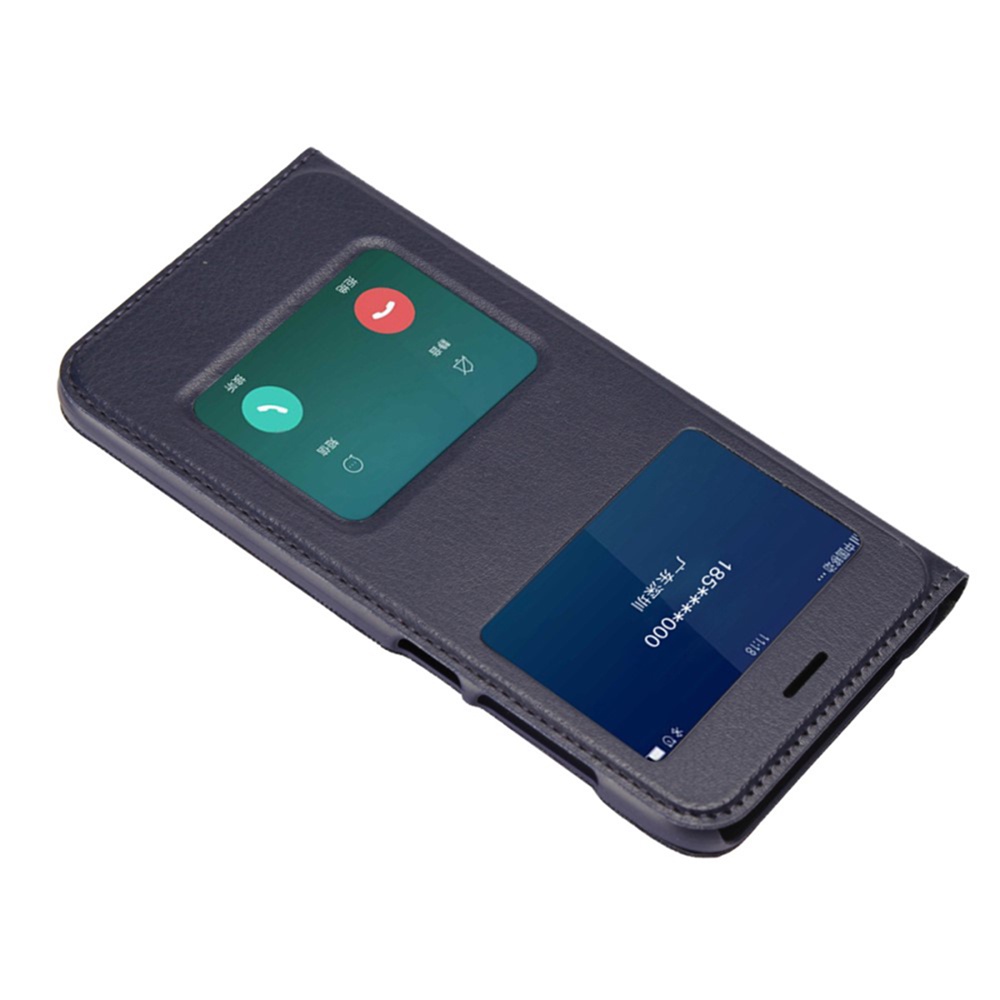 фото Чехол для сотового телефона Мобильная мода Xiaomi Redmi 5A Чехол-книжка пластиковая с интерактивными окнами, темно-синий