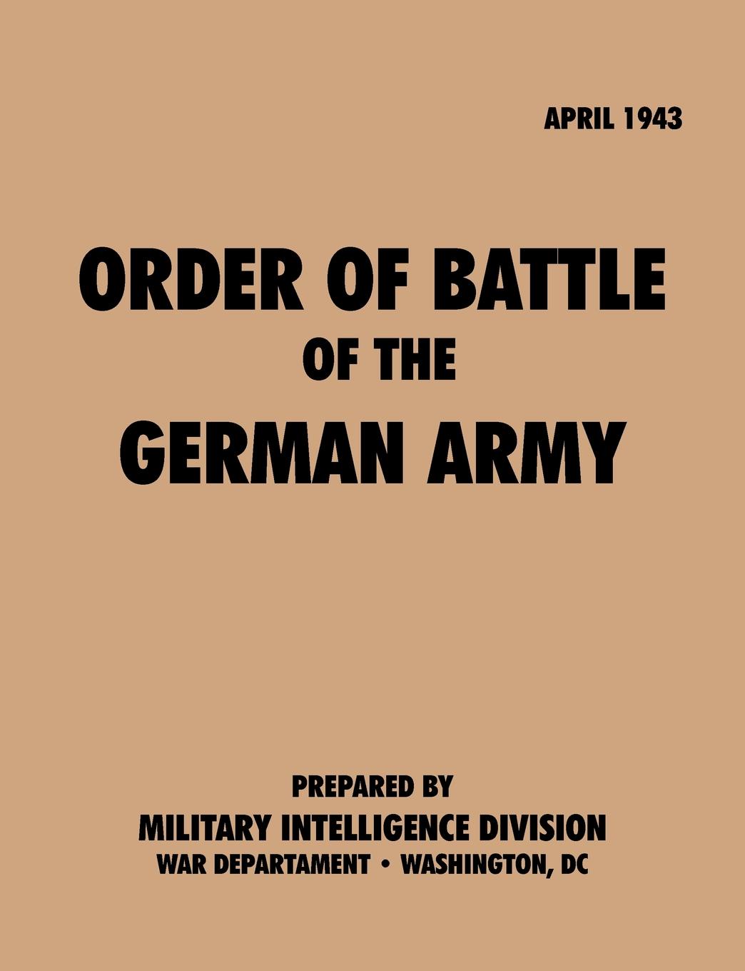 Order.of.Battle.of the.German.Army,. April.1943