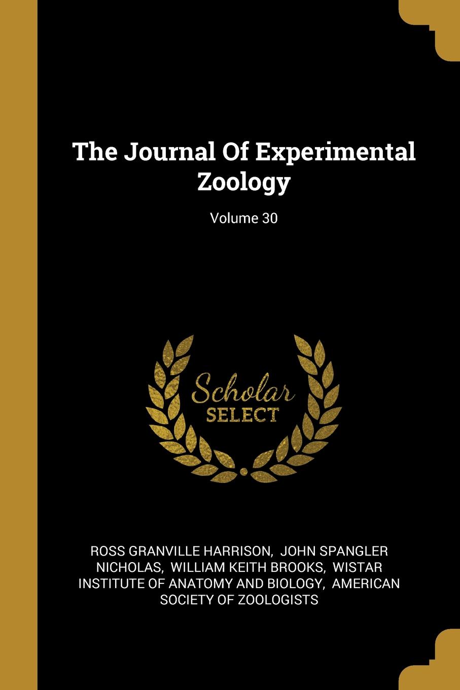 The Journal Of Experimental Zoology; Volume 30
