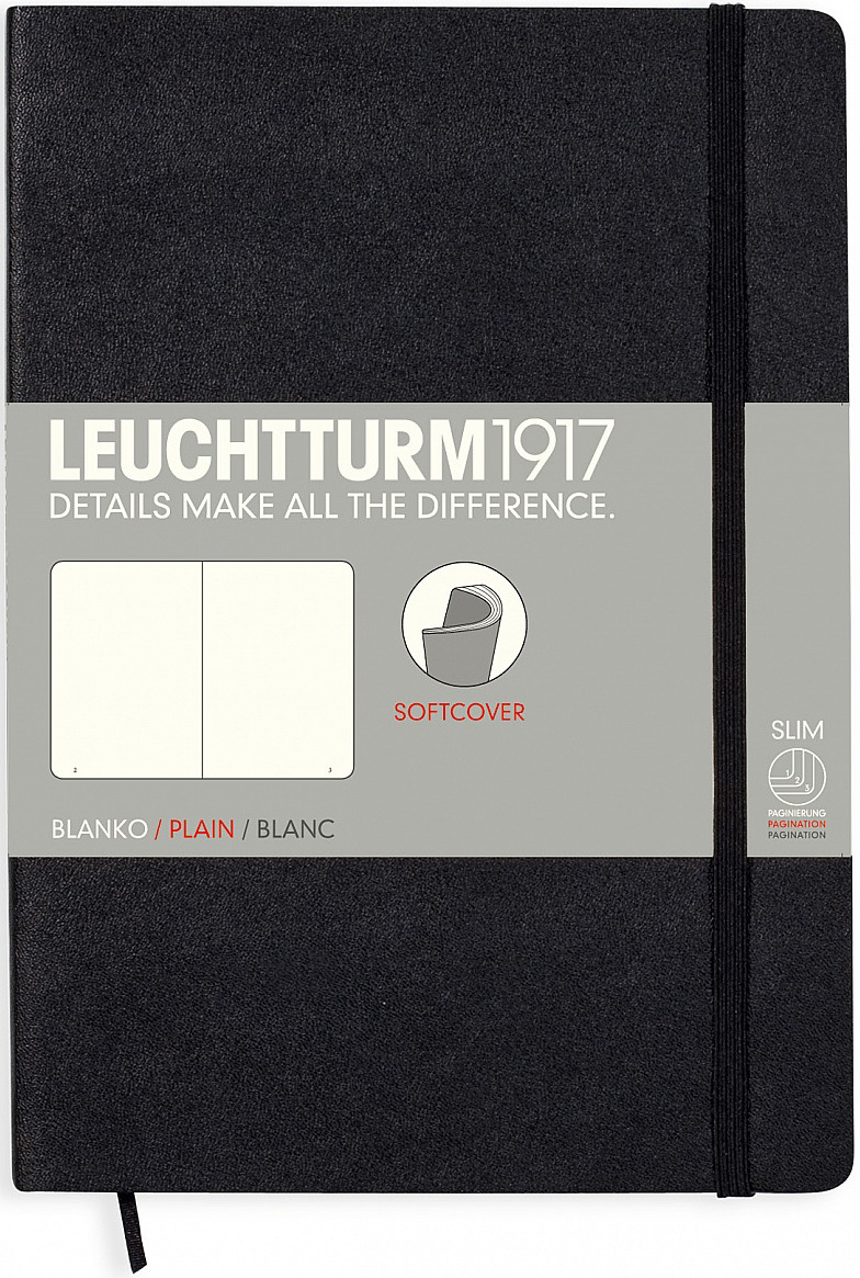 Записная книжка Leuchtturm1917, 318651, черный, A5 (148 x 210 мм), без разметки, 61 лист Записная книжка Leuchtturm1917, 318651, черный, A5 (148 x 210 мм), без разметки, 61 лист