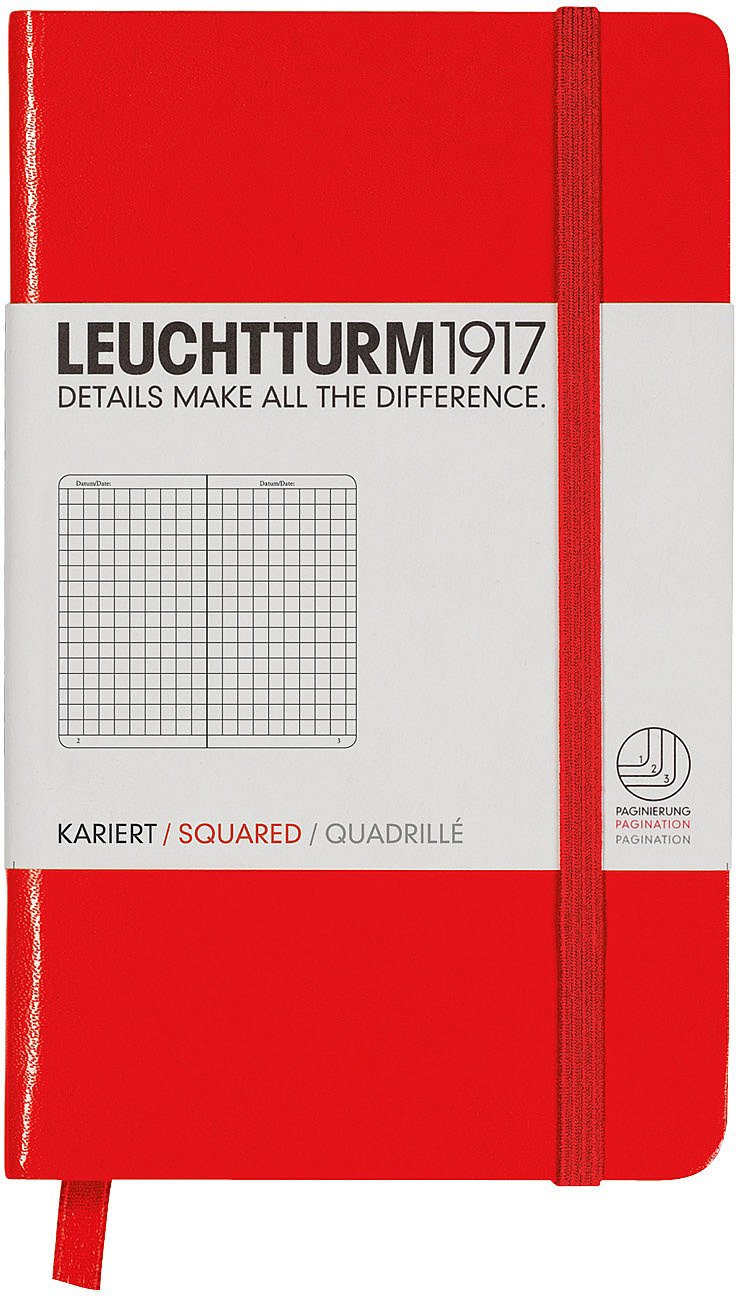 Записная книжка Leuchtturm1917, 332077, красный, A6 (105 x 148 мм), в линейку, 92 листа Записная книжка Leuchtturm1917, 332077, красный, A6 (105 x 148 мм), в линейку, 92 листа