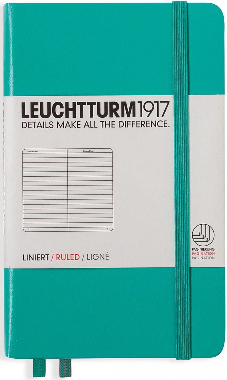 Записная книжка Leuchtturm1917, 344786, зеленый, A6 (105 x 148 мм), в линейку, 92 листа Записная книжка Leuchtturm1917, 344786, зеленый, A6 (105 x 148 мм), в линейку, 92 листа
