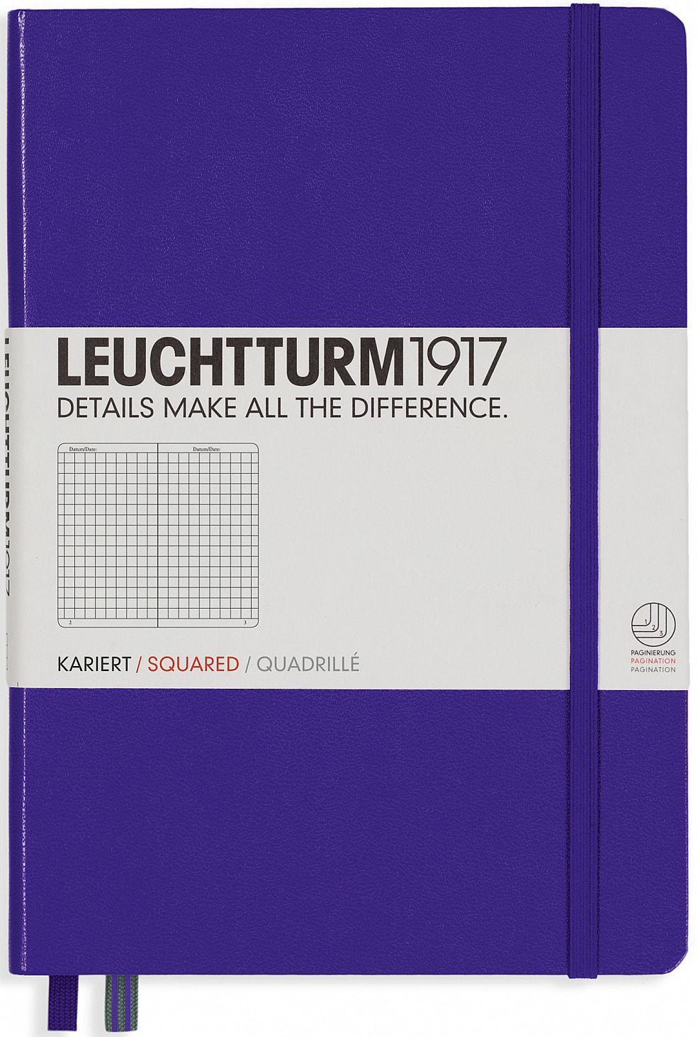 Записная книжка Leuchtturm1917, 346686, сиреневый, A5 (148 x 210 мм), в клетку, 125 листов Записная книжка Leuchtturm1917, 346686, сиреневый, A5 (148 x 210 мм), в клетку, 125 листов