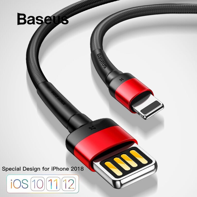 Зарядное устройство Baseus USB-кабель для зарядки iPhone, красный