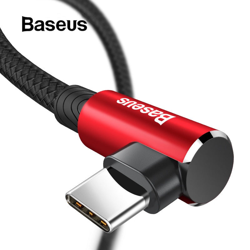 фото Кабель Baseus 90-градусный USB Type C зарядный, синий