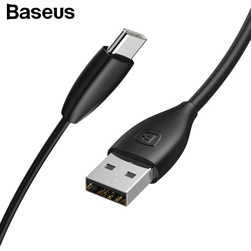 фото Кабель Baseus Micro USB Type C зарядный, черный