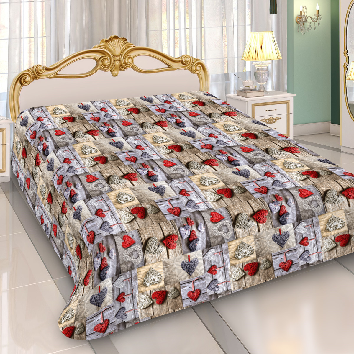 фото Покрывало Letto Home Textile серый
