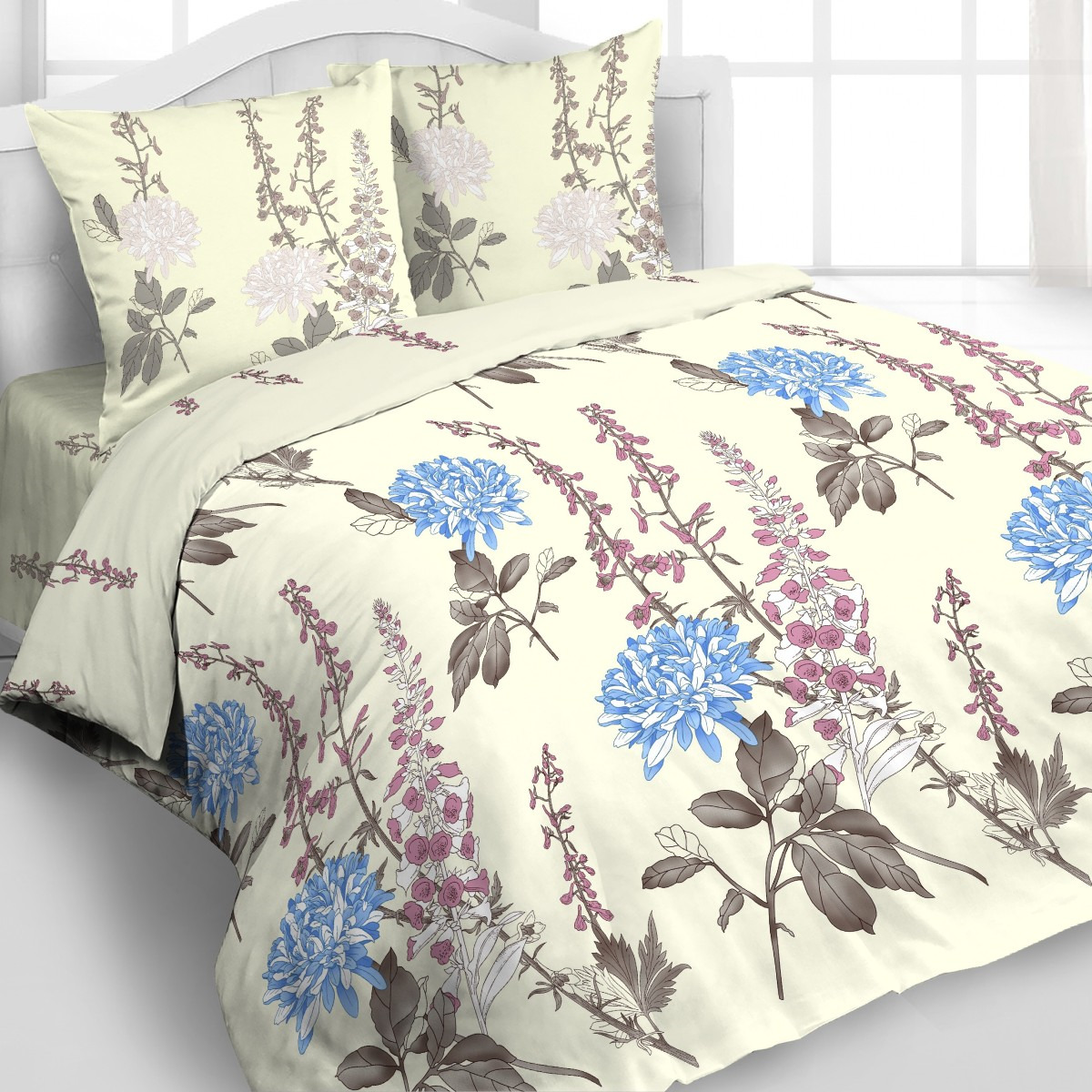 фото Комплект постельного белья Letto, B381-6, серый, евро, наволочки 70x70 Letto home textile