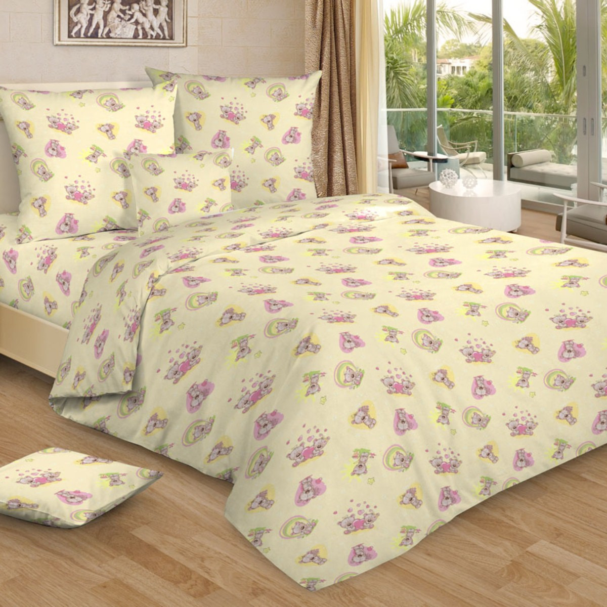 фото Комплект в кроватку Letto, BG-114, бежевый, 3 предмета Letto home textile