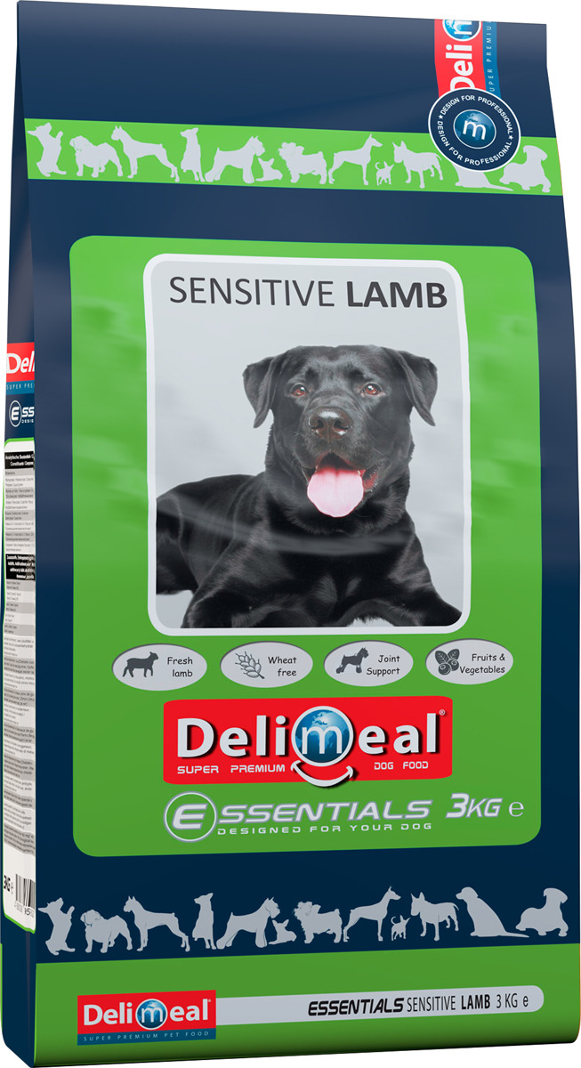 фото Корм сухой Delimeal Essentials Sensitive Lamb, с мясом ягненка, для взрослых собак всех пород, 3 кг Jonker petfood b.v.