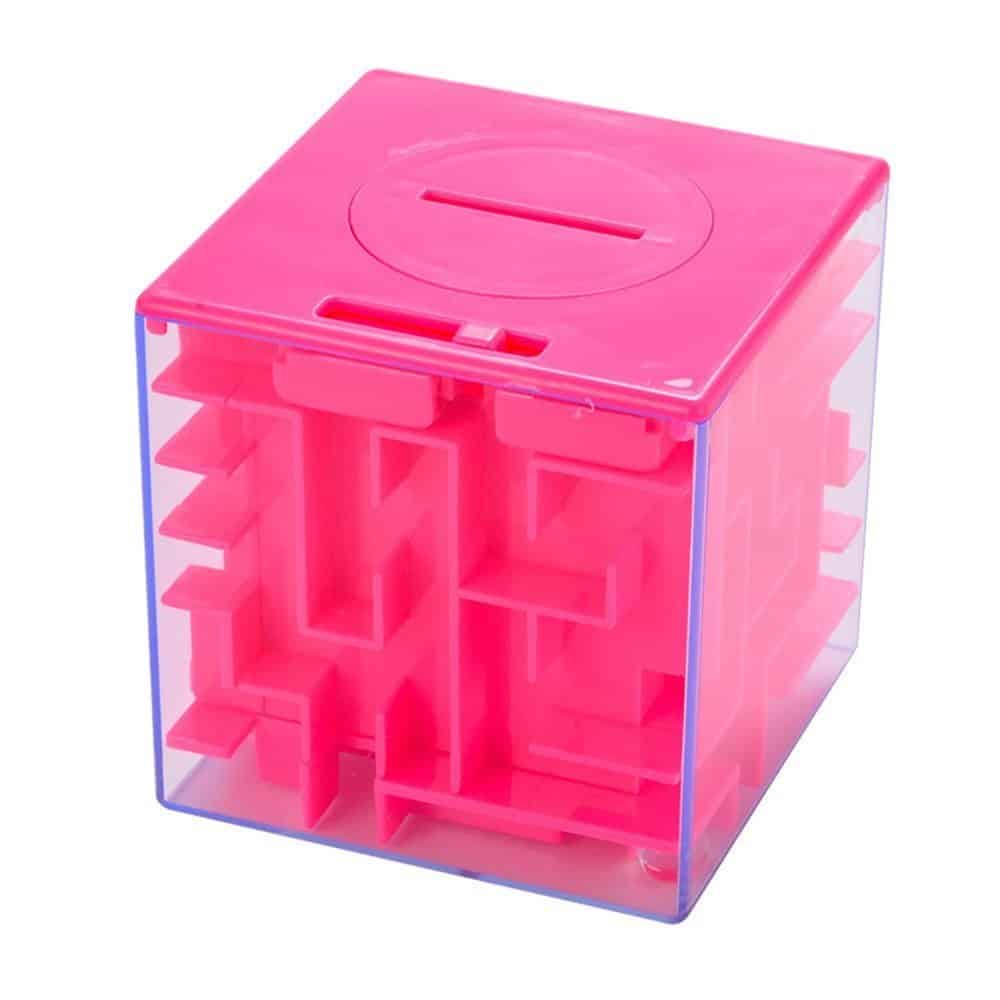 фото Головоломка Куб Лабиринт Тайник Maze Money Box малый красный