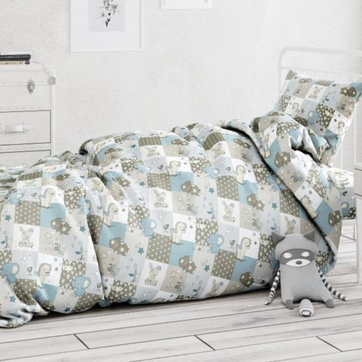 фото Комплект в кроватку Letto, BGS-10, серый, 3 предмета Letto home textile