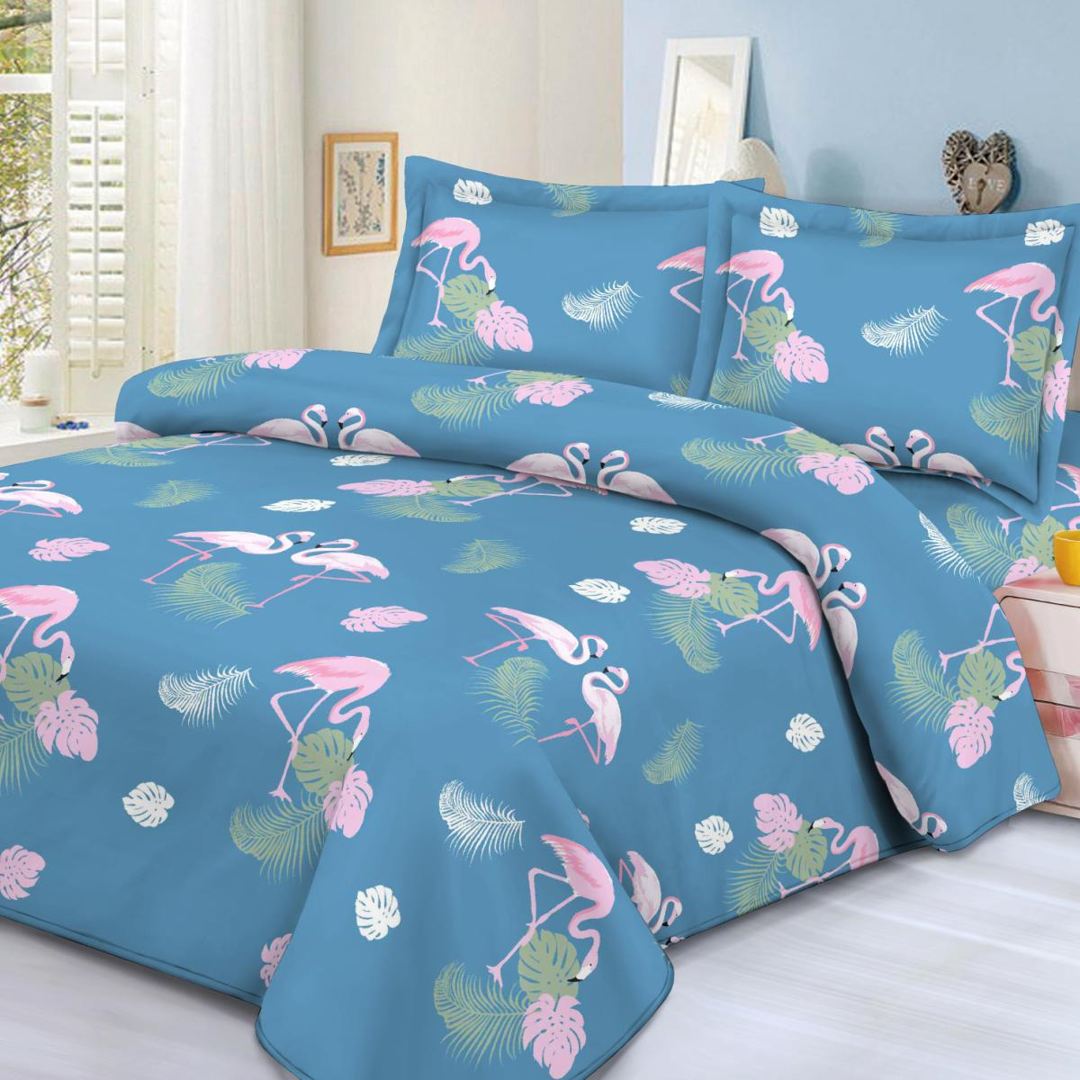 фото Комплект постельного белья Letto, PS233-6, синий, евро, наволочки 70x70 Letto home textile