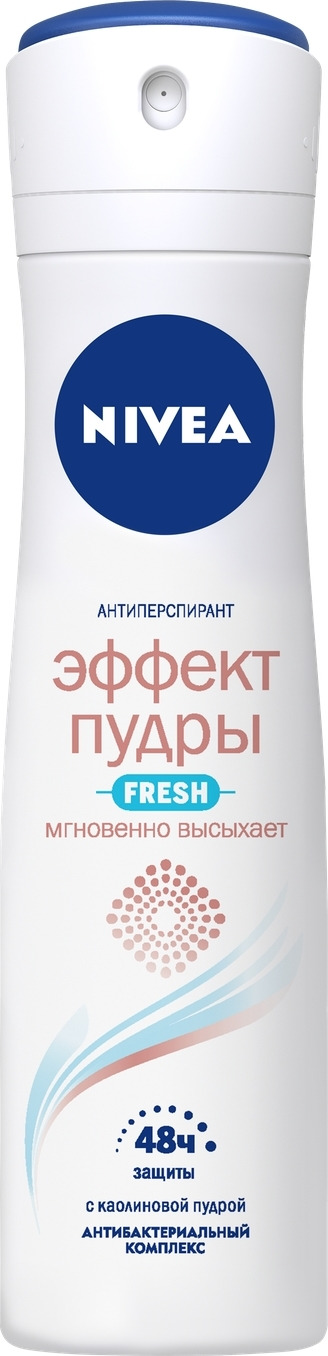 фото Антиперспирант спрей Nivea "Эффект пудры", Fresh, 150 мл