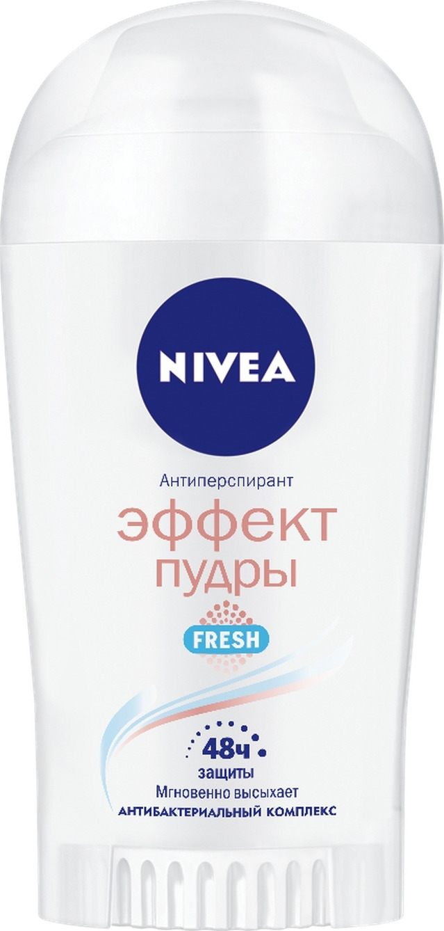 фото Антиперспирант стик Nivea "Эффект пудры", Fresh, 40 мл