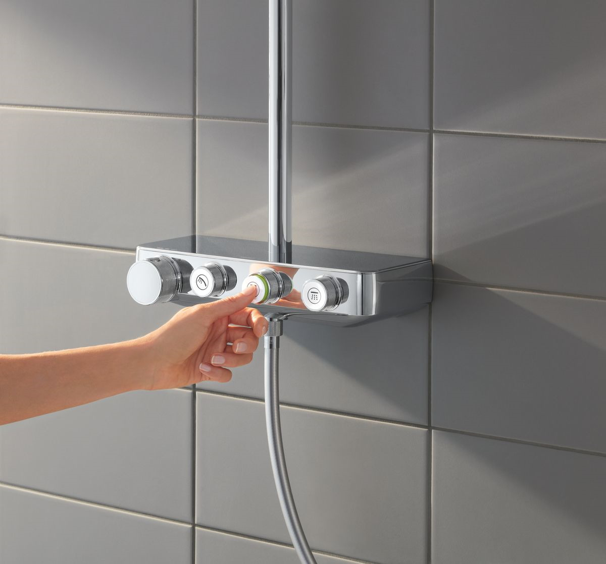 фото Душевой комплект Grohe Euphoria SmartControl Duo Cube, 26508000, серебристый