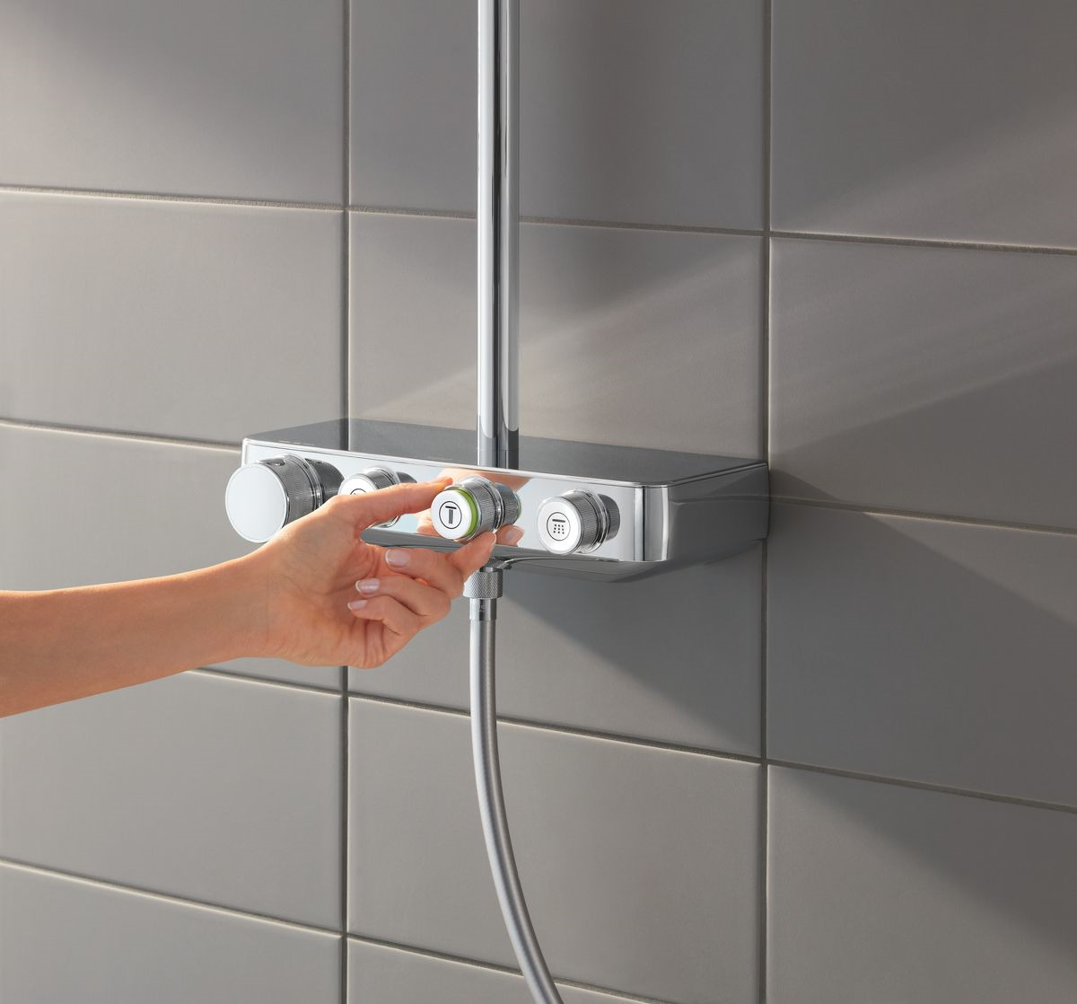 фото Душевой комплект Grohe Euphoria SmartControl Duo Cube, 26508000, серебристый