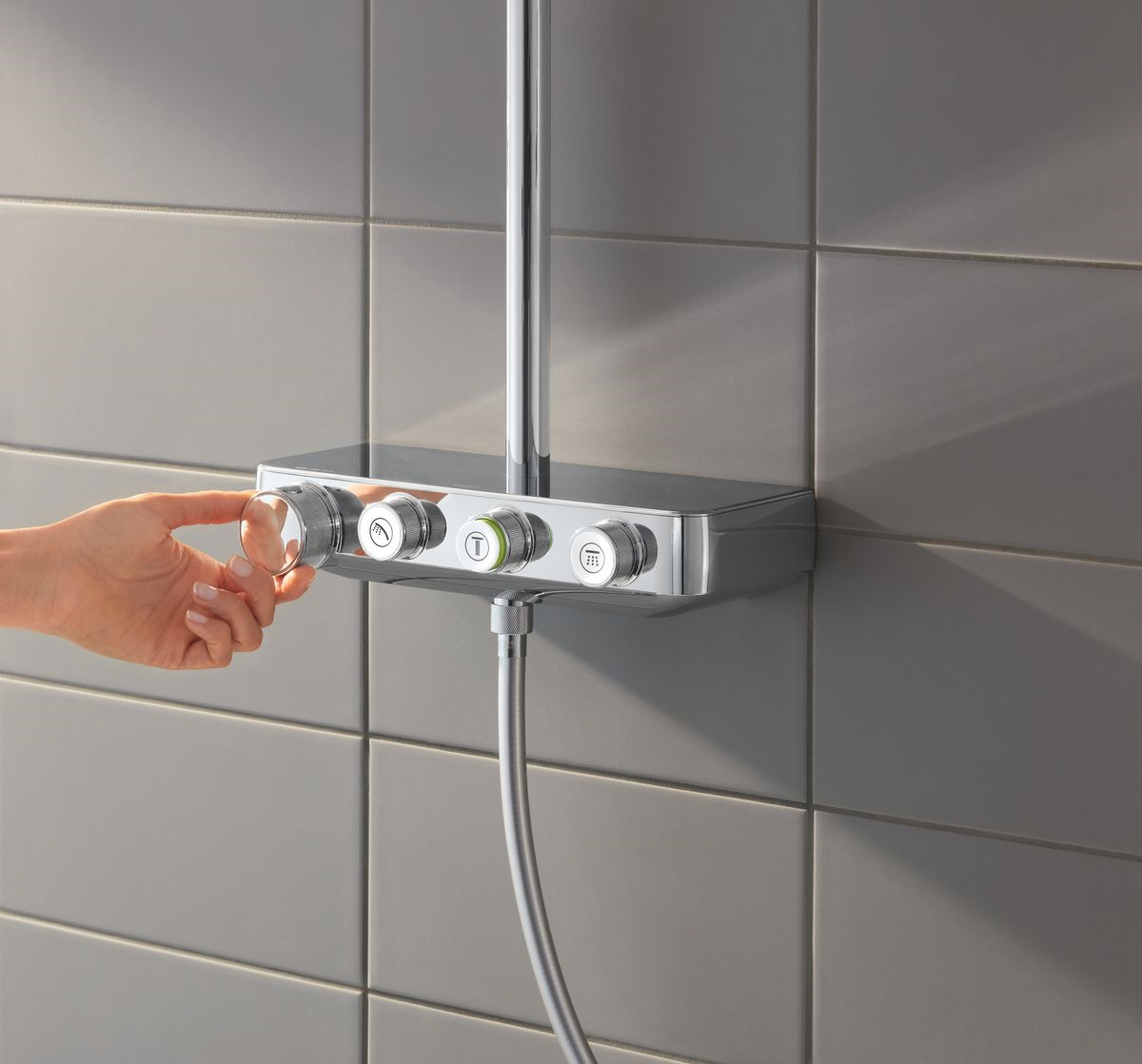 фото Душевой комплект Grohe Euphoria SmartControl Duo Cube, 26508000, серебристый