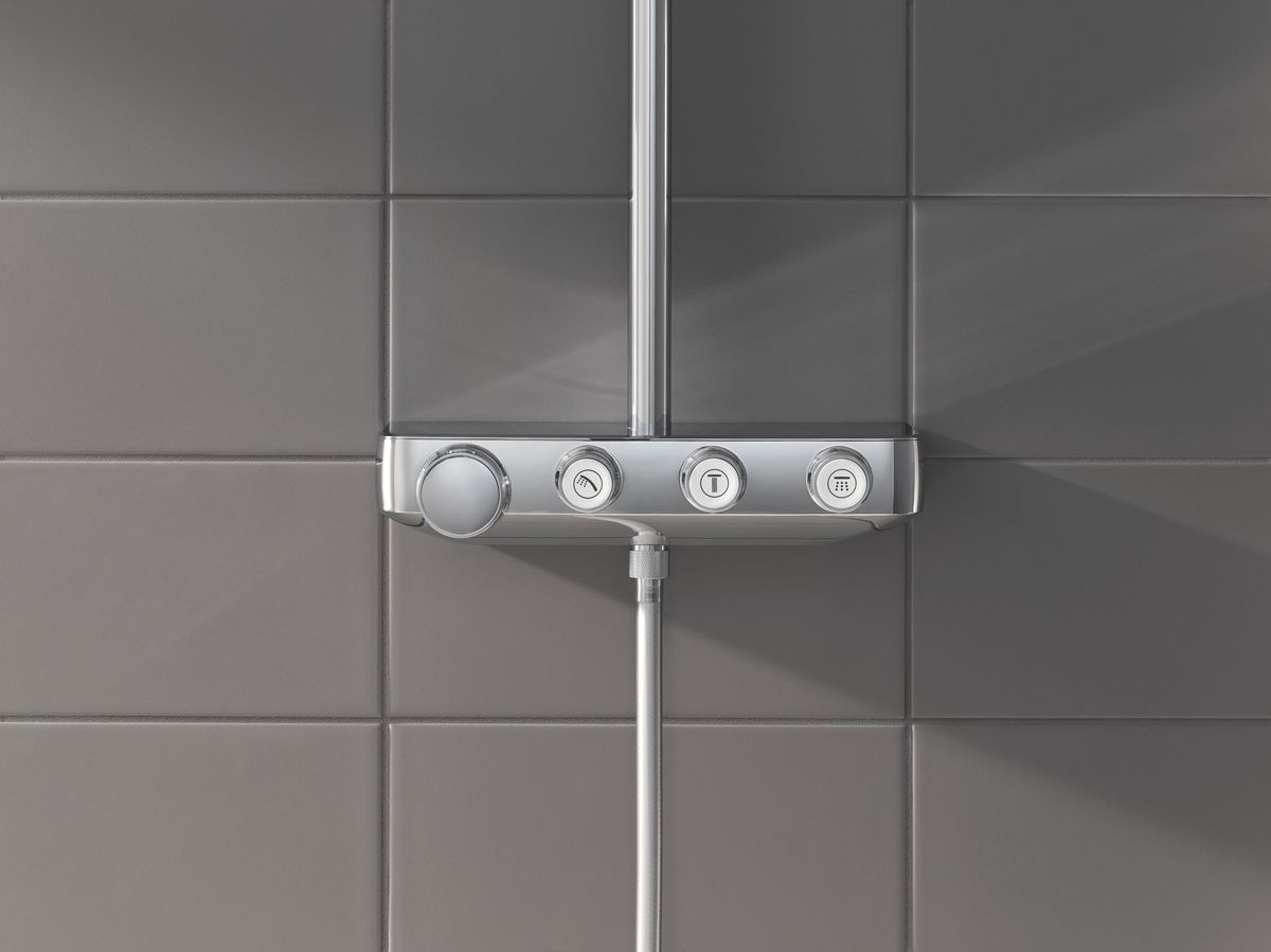 фото Душевой комплект Grohe Euphoria SmartControl Duo Cube, 26508000, серебристый