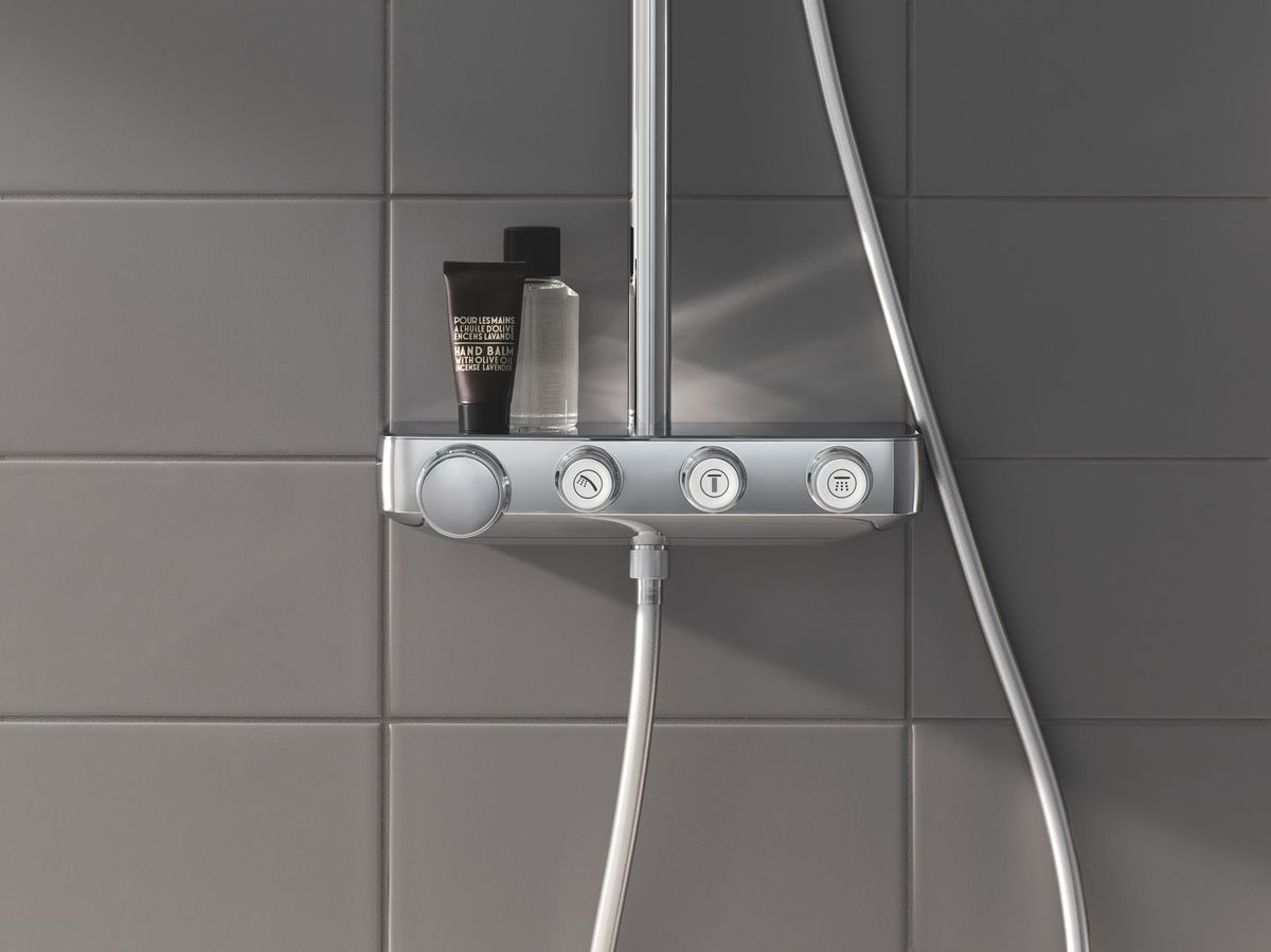 фото Душевой комплект Grohe Euphoria SmartControl Duo Cube, 26508000, серебристый