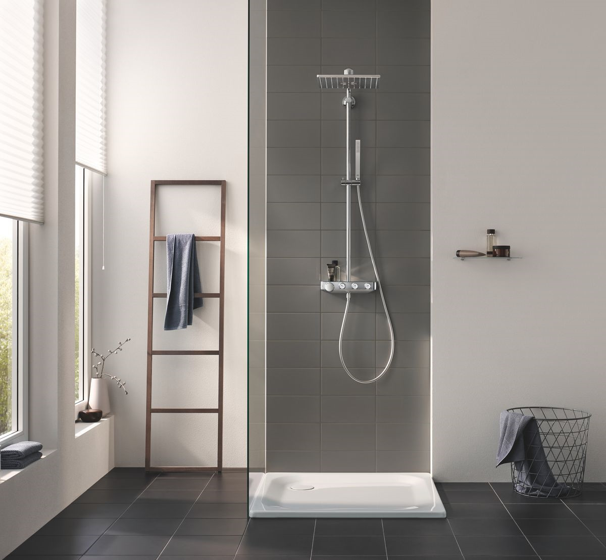 фото Душевой комплект Grohe Euphoria SmartControl Duo Cube, 26508000, серебристый