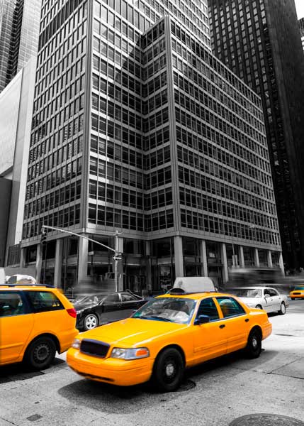 фото Картина Экорамка Желтые такси на улицах Нью-Йорка, Холст