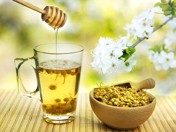 фото Картина Экорамка Ромашковый чай с медом, Холст