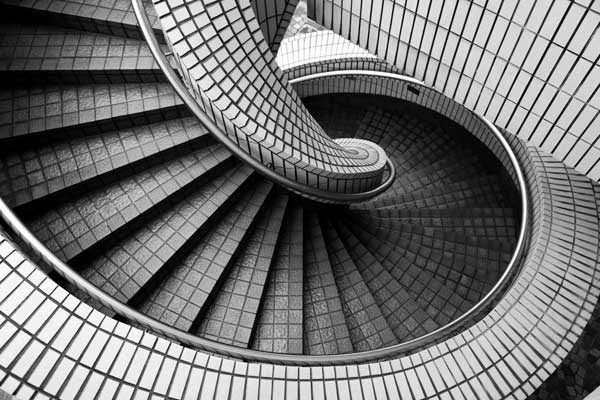 фото Картина Экорамка Лестница-спираль, Холст