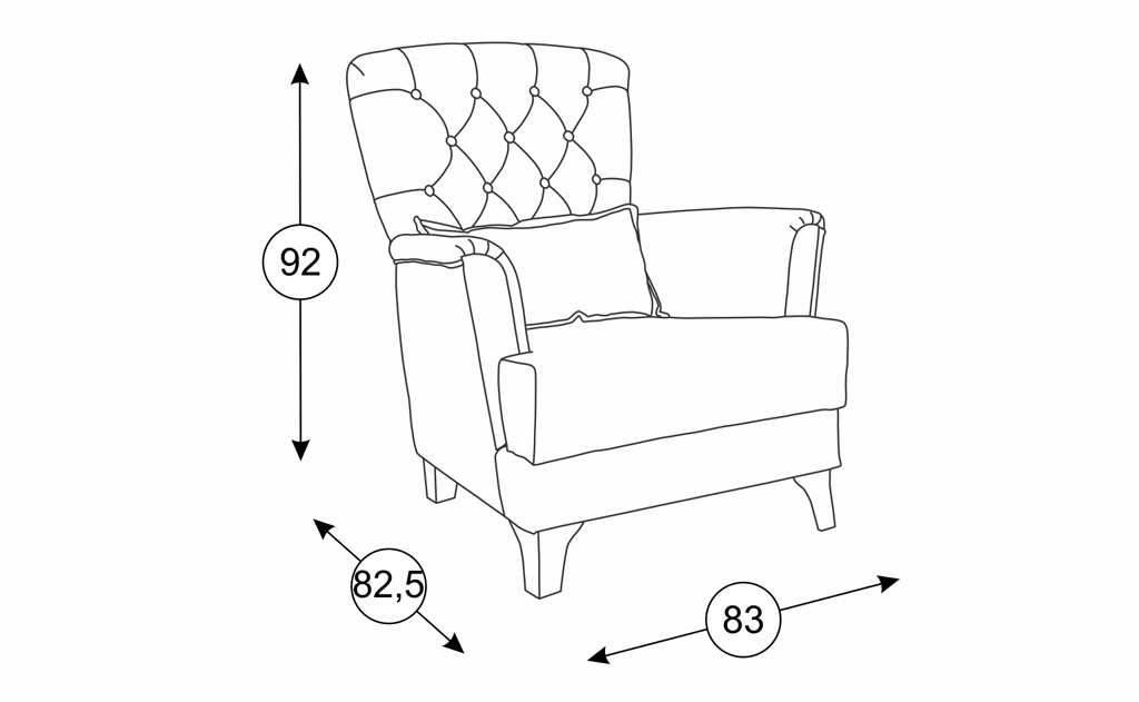 фото Ирис кресло, ткань ТК 964, ШхГхВ 83х83х92 см. Нижегородмебель и к