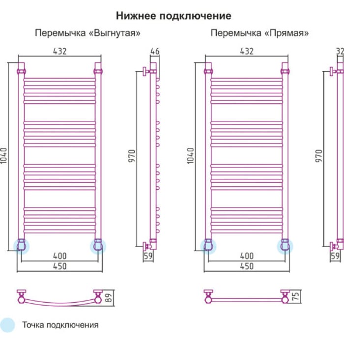 фото Полотенцесушитель Сунержа Богема выгнутая 1200x500 водяной, (бронза)