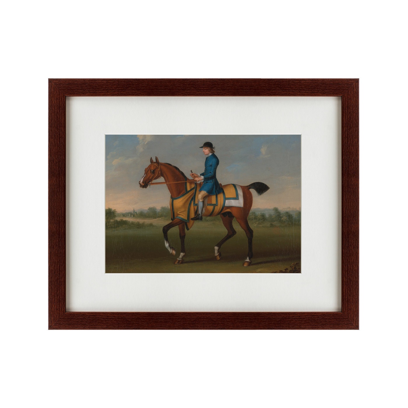 фото Картина Картины В Квартиру Bay racehorse with jockey up, 1730, Бумага