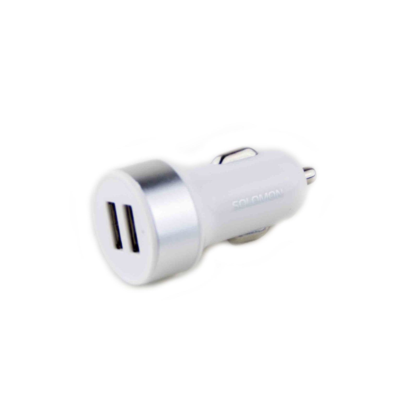 фото Автомобильное зарядное устройство Solomon Travel Charger 2,1А (2USB, серебристый)