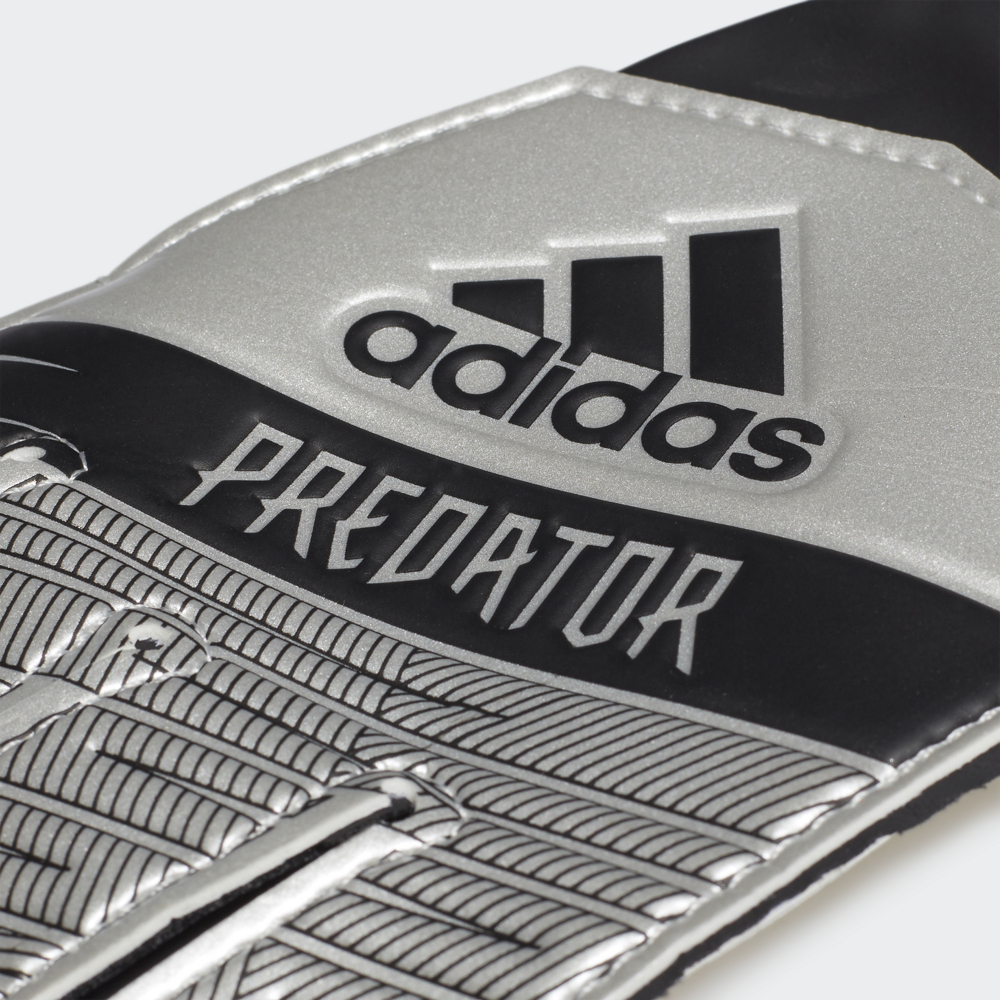 фото Вратарские перчатки детские Adidas Predator Trn, DY2609, серебристый, черный, размер 5