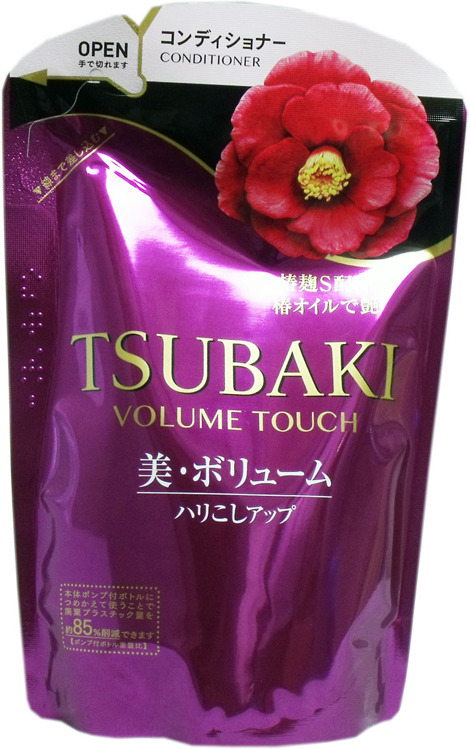 фото Кондиционер для волос Shiseido Tsubaki Volume Touch для придания объема с маслом камелии, 345 мл