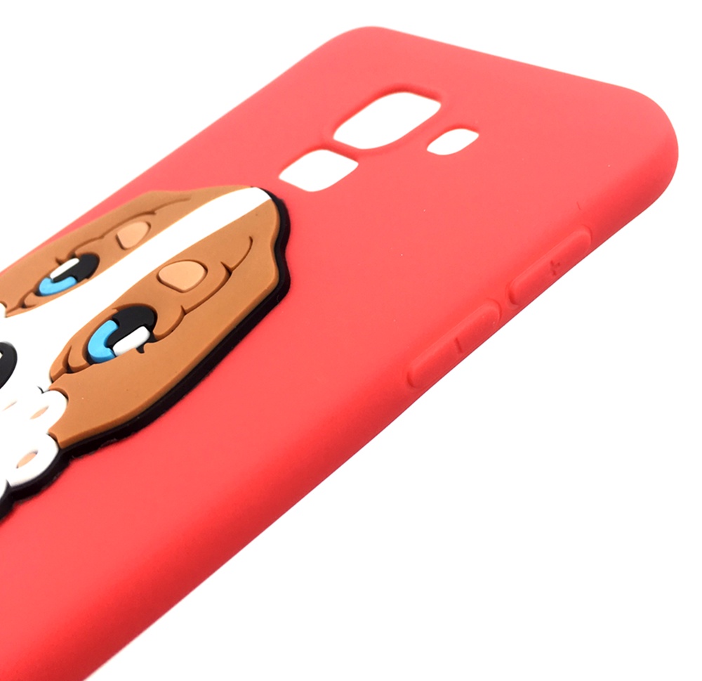фото Чехол для сотового телефона Мобильная мода Samsung J6 Накладка резиновая с объемным рисунком-аппликацией