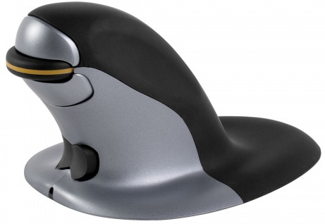 фото Мышь беспроводная Fellowes Penguin FS-98947 вертикальная, серебристый, черный