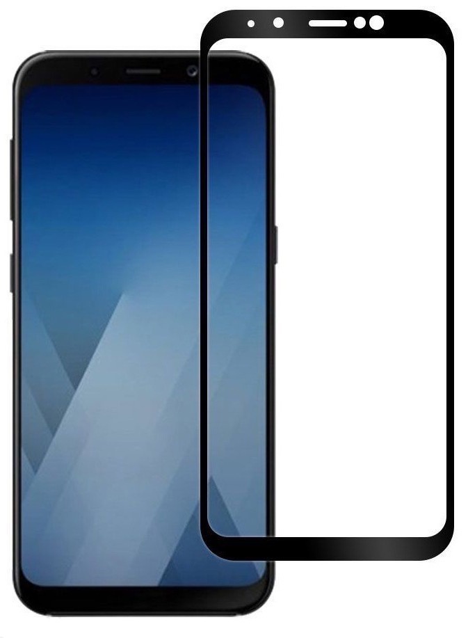 фото Защитное стекло Gurdini 2D Full Screen bl для Samsung Galaxy A6 Plus, черный